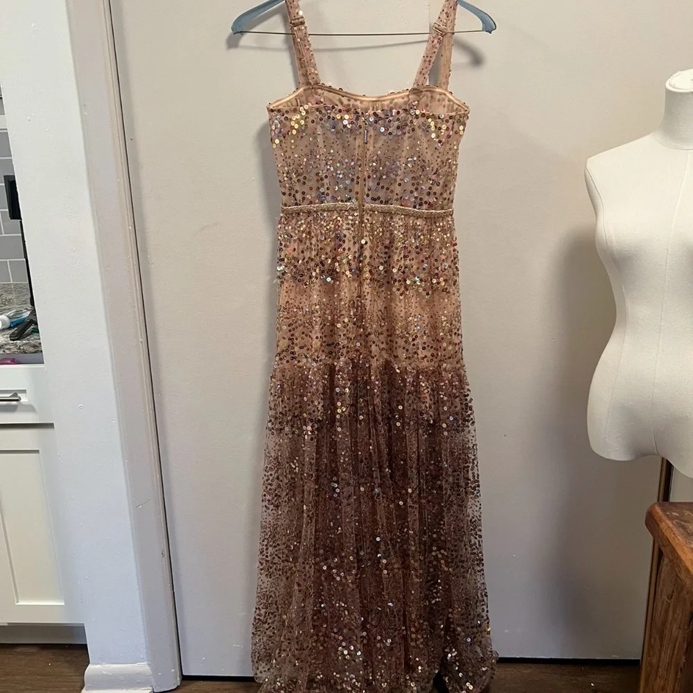 Bronx and Banco Gold Sequin Maxi Dress - Picture 3 of 7